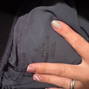 prAna Men’s Stretch Performance Shorts Gray Size S Elastic Waist Active Hiking